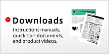 Downloads: Instructions manuals, quick start documents, and product videos.