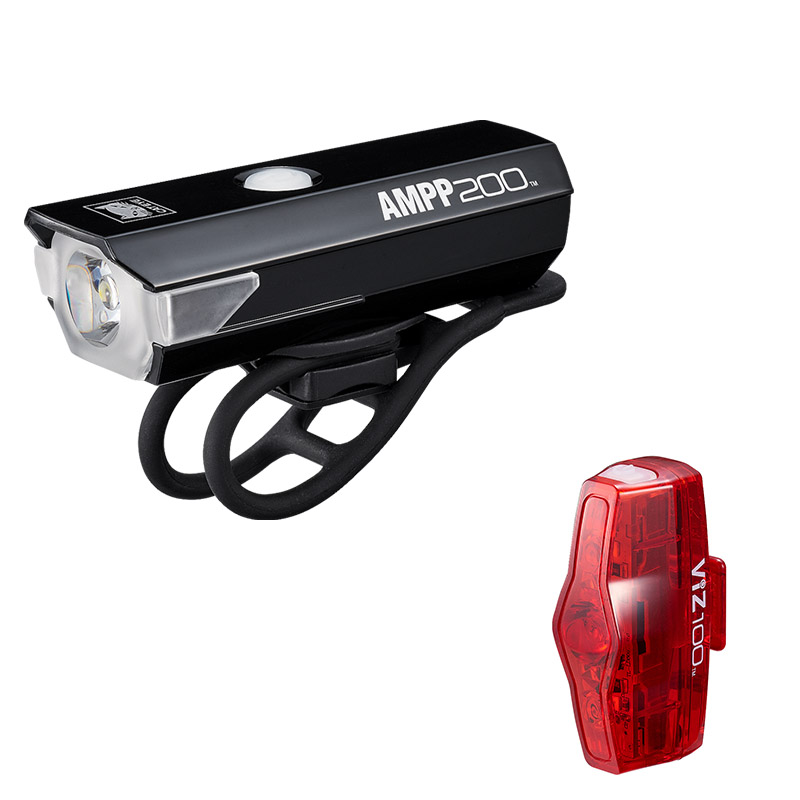 Bike Front & Rear Light USB Rechargeable Cateye Volt 80 Rapid Micro Set LED 