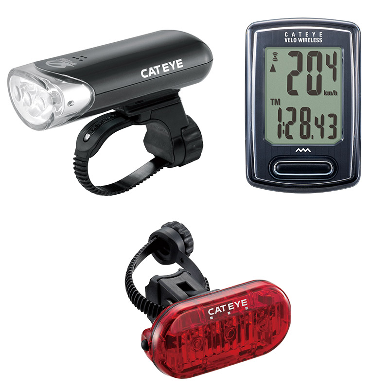 thumbnail image 2 of CatEye HL-EL135 Headlight & Omni 3 Rear Bike Light Set - Super Bright Commuter Safety Combo 2 of 11