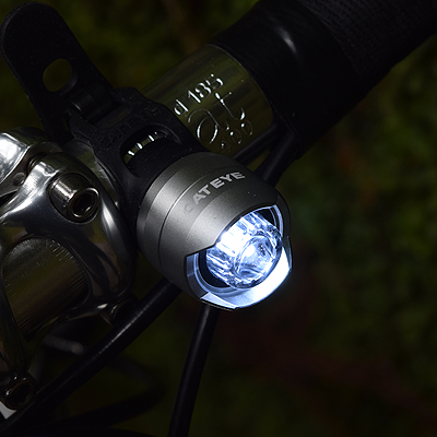 CatEye Orb Front Batterie Lumière Vélo-Noir/Argent-SL-LD160-F