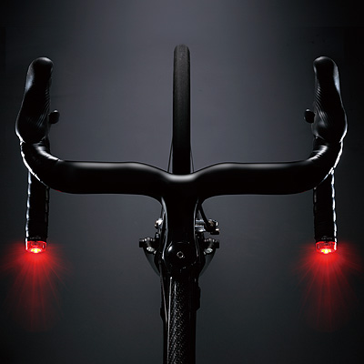 CATEYE Bicycle Light Cycling Bar Plug Safety Lights Warning Flash Lamp 2pc 