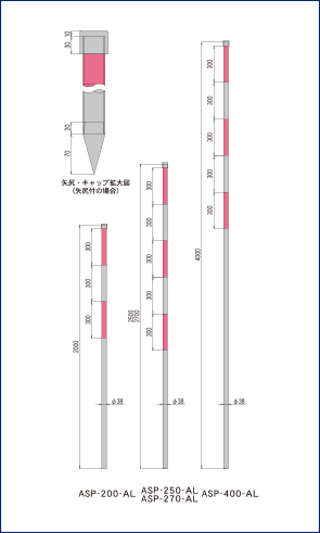 赤色 300mm反射シート